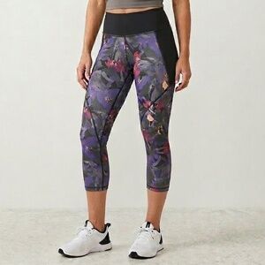 Patagonia Leggings Abstract Jungle: Smolder Blue. Size XS